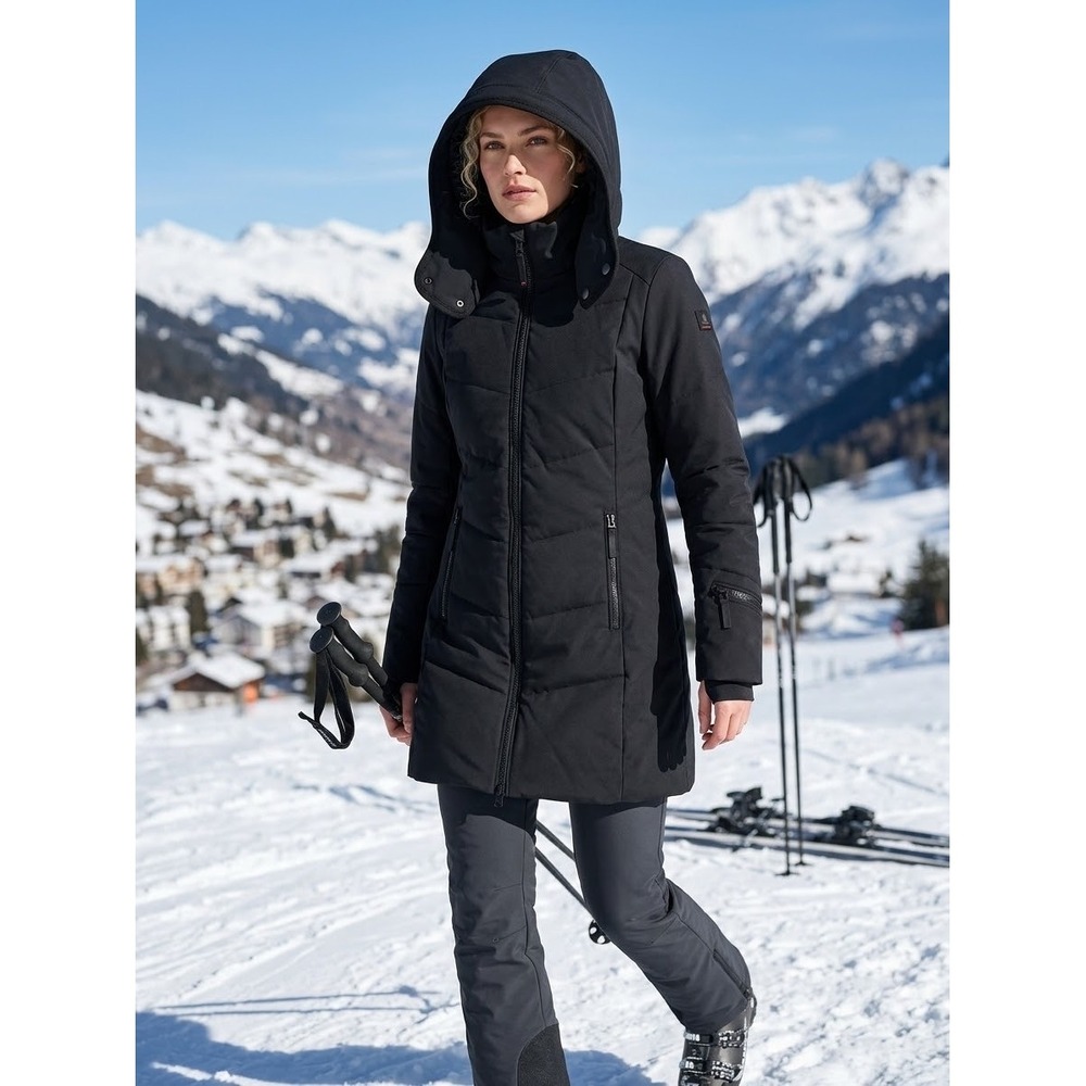 Bogner Fire + Ice Sassy2 Insulated Ski Jacket Black Longline Parka 34944855 XS 4